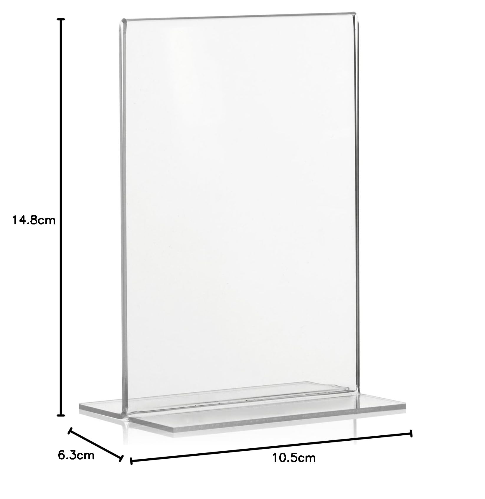 Pack de 5 présentoirs publicitaires DIN A6, supports, présentoirs en format vertical, présentoirs de table en PLEXIGLAS original