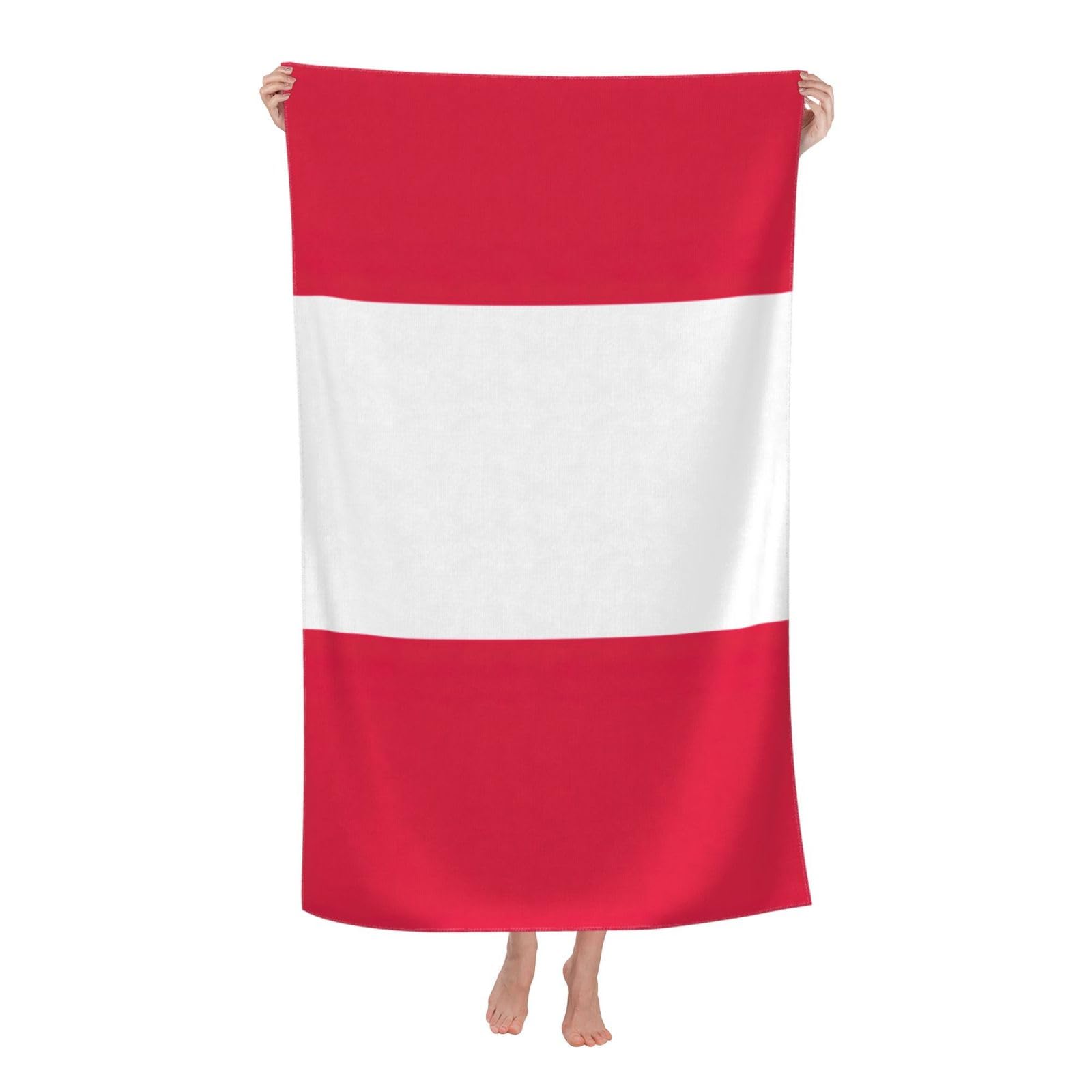 NImongt Polish Flag Print Oversized Adult Beach Towel For Travel Weekend Getaways Festivals Camping Trips