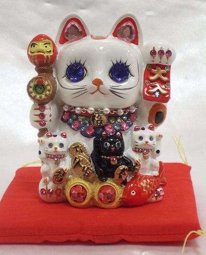 Amazon.co.jp: ゴージャス デコレーション 招福招き猫:Mサイズ(貯金箱