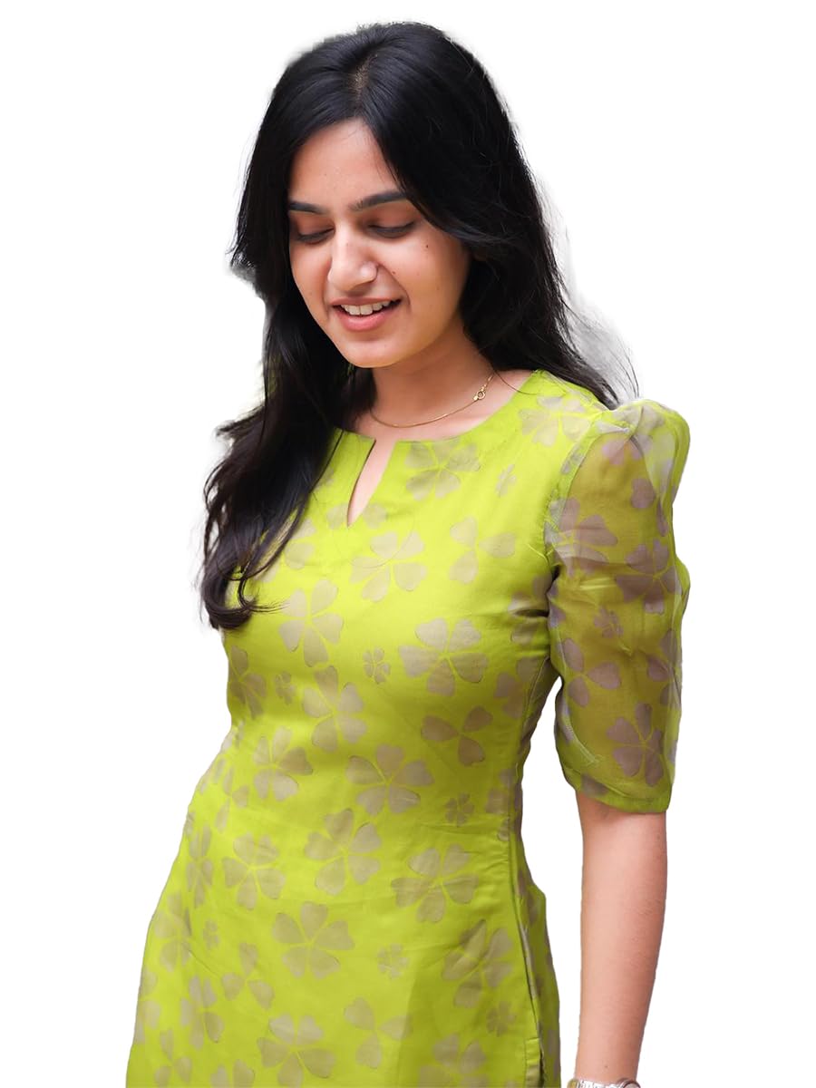 Sun Fashion And Lifestyle Women's Straight Organza Printed Kurti with Crepe Lining - Review, Price and Buying Guide