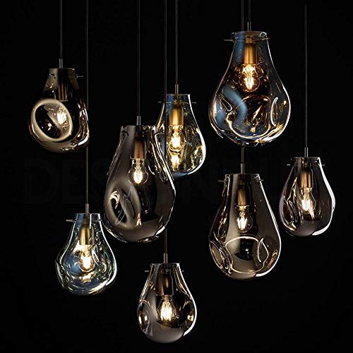 Lustre E27 en verre pour restaurant et bar art moderne