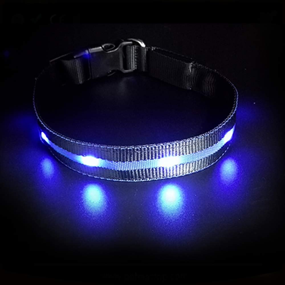 MASBRILL LED Dog Collar,Flashing Dog Collar with Weather-Proof Light Up Collar Perfect for Pets