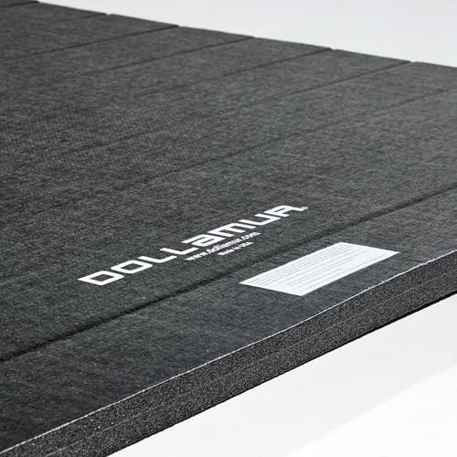 Dollamur 5'x10'x1.25" Tatami Martial Arts Mat, Black Jiu Jitsu BJJ MMA Judo Mat, Wrestling Mat