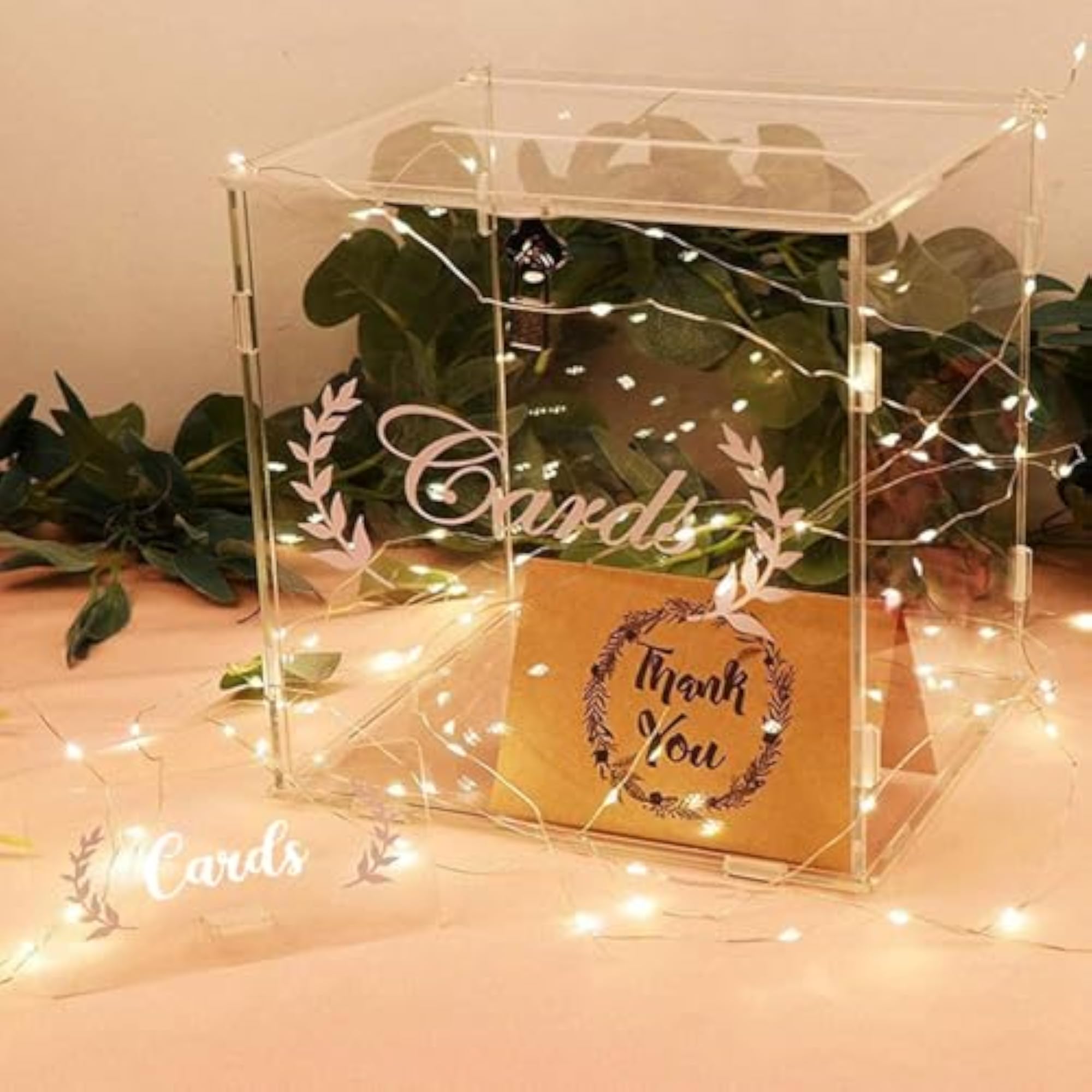 Acrylic Wedding Cards Box for Celebration, Elegant
