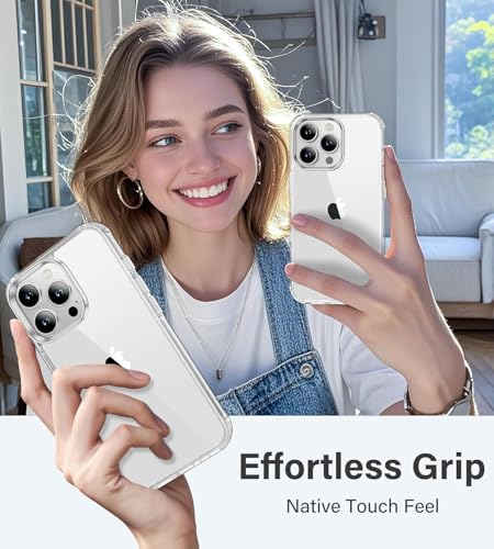 Image of DIZORO Crystal Clear Compatible with iPhone 11 Pro Max Case with Anti-Yellow Shockproof Transparent Cover