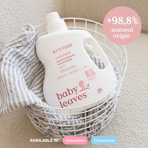 Image of ATTITUDE Baby Laundry Detergent, EWG Verified, Soothing Chamomile, 80 Loads