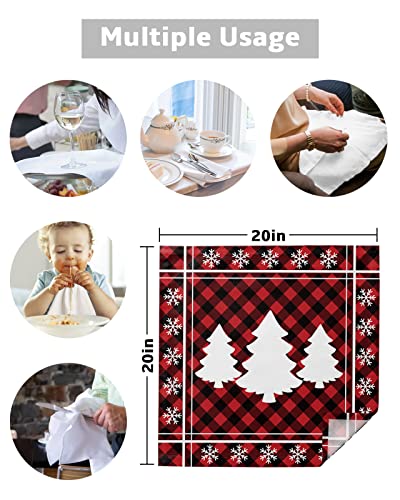 Servilletas de tela navideñas set de 4, 20 x 20 pulgadas miniatura 5