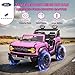 ENYOPRO 24V Ride On Toys for Big Kids, Licensed Ford Bronco Raptor 2 Seater Kids Electric Vehicle, Battery Powered Ride On Car Jeeps w/Remote Control, Bluetooth, 3 Speed, LED Lights for Ages 3+, Pink