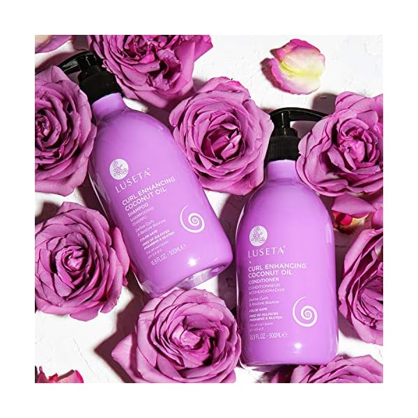 Luseta-Curl-Enhancing-Coconut-Oil-Shampoo-Conditioner-SetUnlimited-Bounce-and-Definition-Reduce-Frizz-and-Repair-Dry-Hair-for-All-Curl-Types-Sulfate-Paraben-Free-2-x-169oz Luseta Curly Hair Shampoo & Conditioner Set with Coconut Oil, Unlimited Bounce and Definition for wavy and Coily hair, Reduce Frizz and Repair Dry Hair, for All Curl Types Sulfate Free 16.9Fl oz à 2