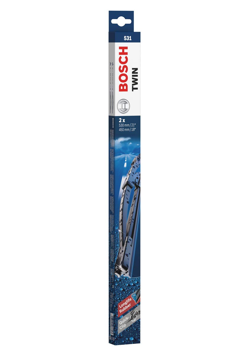 Bosch Wiper Blade Twin 531, Length: 530mm/450mm – set of front wiper blades