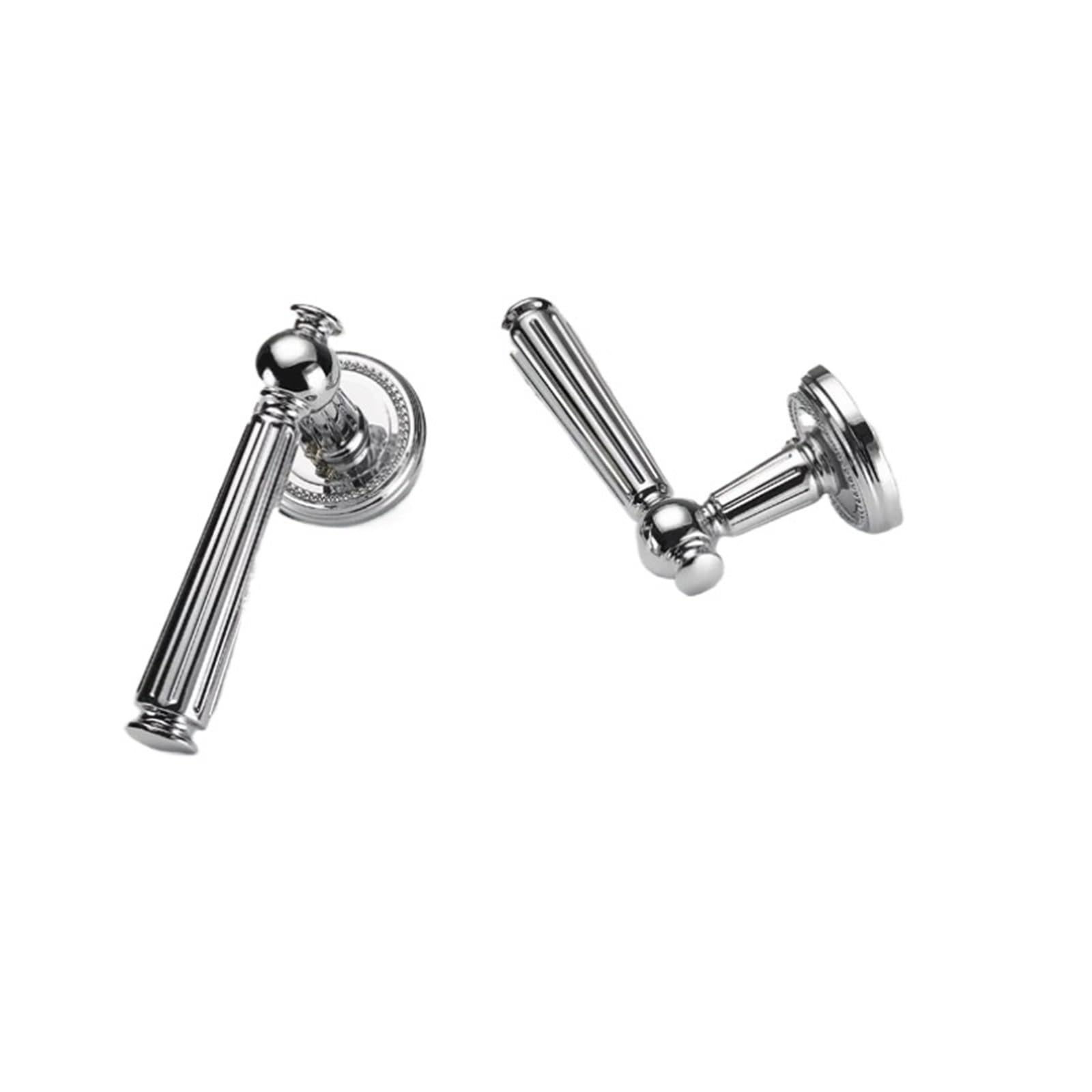 Sxolcoufoh Style A Light Bright Chrome Wood Door Handle Lock 1Pcs(Style A)