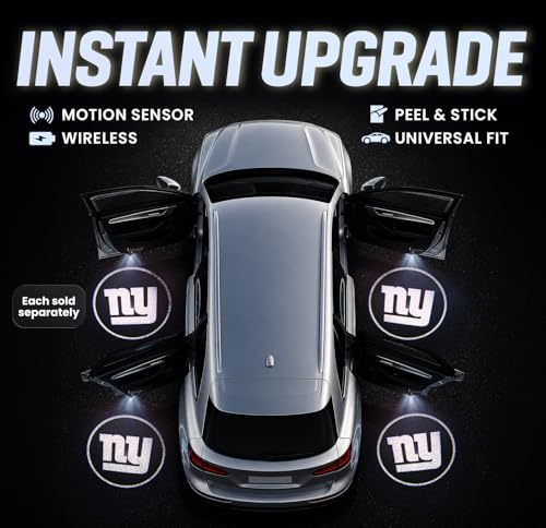 Image of LED Car Door Light - Officially Licensed NFL Wireless Projector - Show Your Team Pride - Battery Powered, Easy Install
