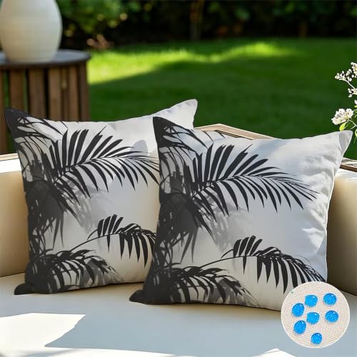 Housse de coussin canapé 45x45 cm en lin gris lot de 2 décoratives avec zip invisible - 3