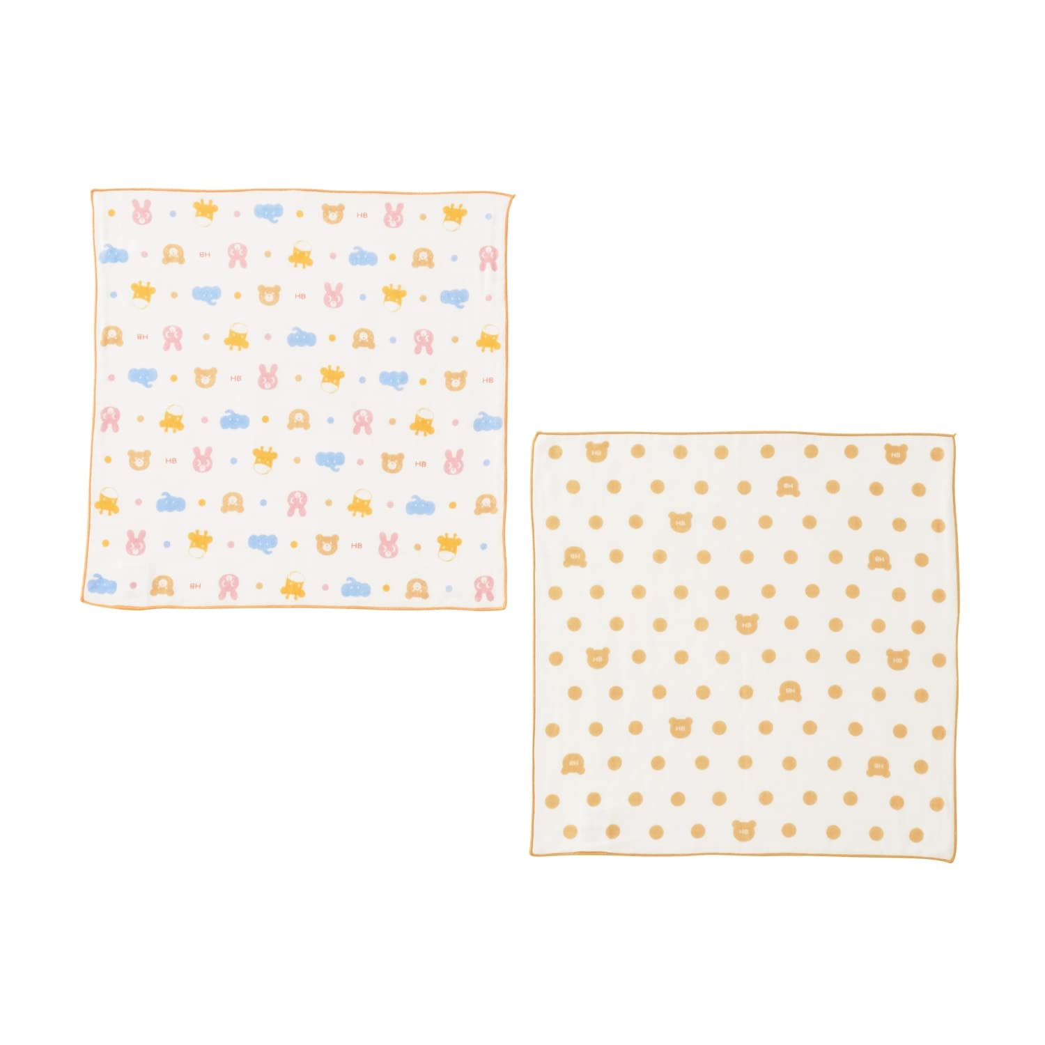 HOT BISCUITS ハンカチ 35x35cm 日本製 ガーゼハンカチ2枚組