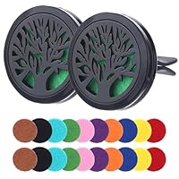 2 Stück Auto Aromatherapie,Auto Diffuser für ätherische öle,Auto Duft Auto,ätherisches öl Diffusor,Lufterfrischer Auto Lufterfrischer,Autoduft mit 20 Stücke Refill Pads für Auto Andere Indoor-Plätze