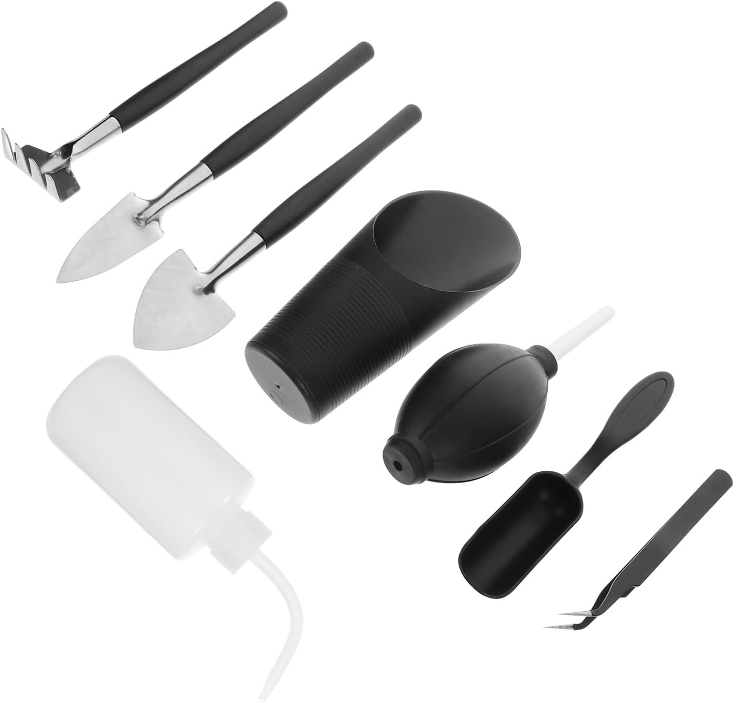 8pcs Mini Garden Tool Set for Transplanting Succulents and Bonsai, Includes Garden Trowels, Rake, and Hand Tools with Organizer, Suitable for Indoor and Outdoor Planting