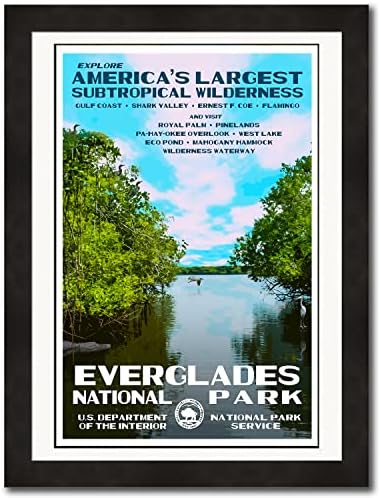 National Park Posters Everglades Original Artwork - 13" x 19" by Rob Decker - WPA Style