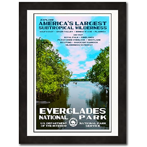 National Park Posters Everglades Original Artwork - 13" X 19" By Rob Decker - Wpa Style #TOP16