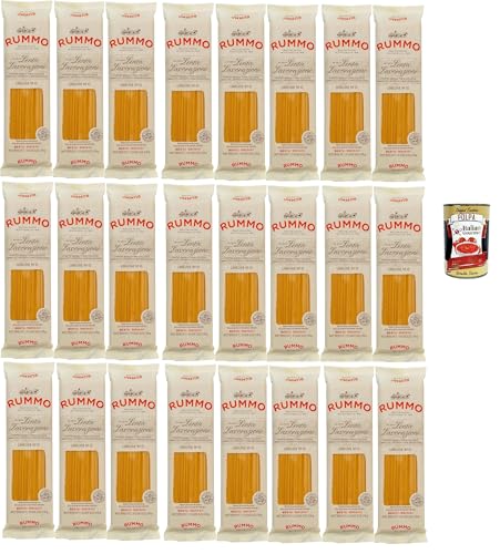 Rummo Linguine No.13 Pasta 24x500g | Hartweizengrieß, al bronzo – langsam getrocknet, extra bissfest – Premium Vorratspack Familie & Gastro + Italian Gourmet polpa