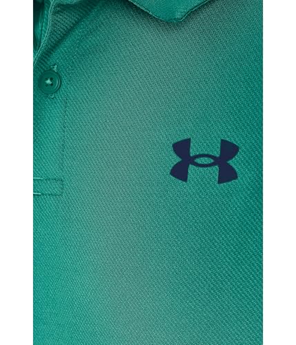 Under Armour Boys' Matchplay Golf Polo, (338) Rack Green / / Midnight Navy, Medium