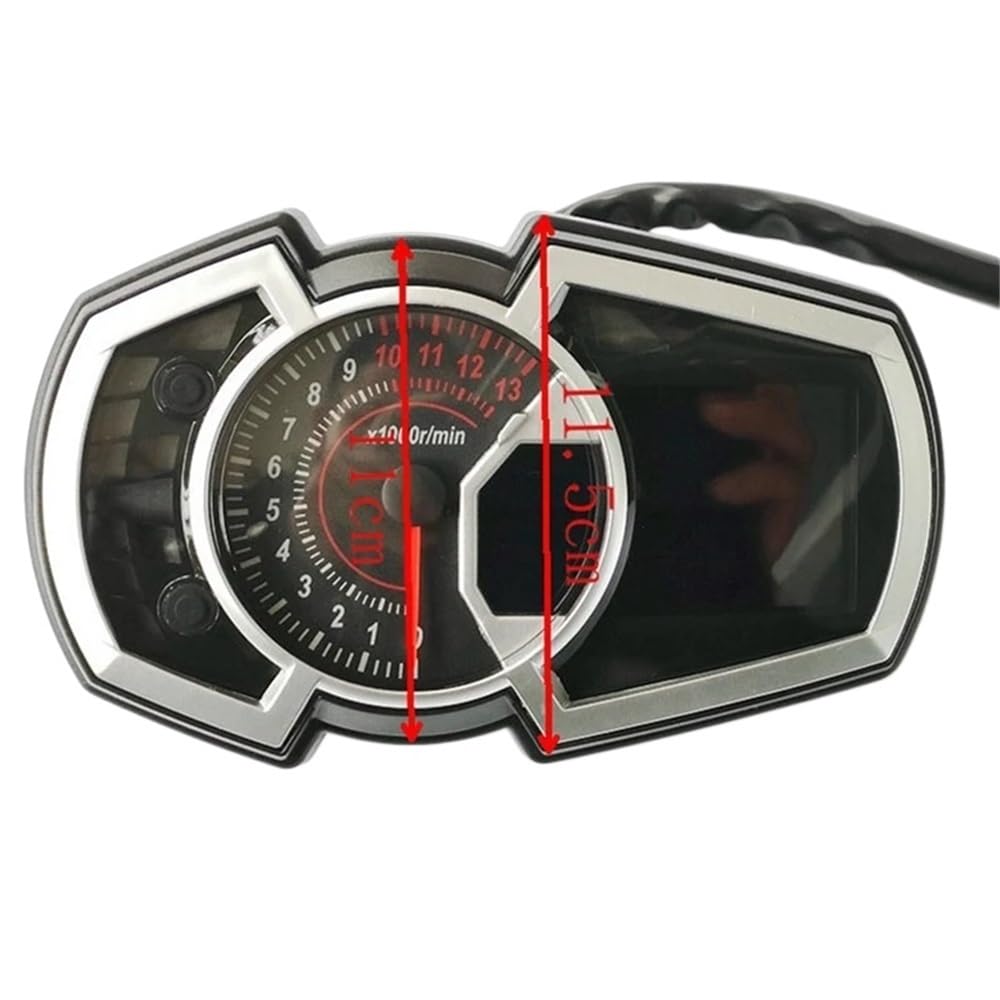 odómetro Velocímetro de motocicleta, odómetro, indicador combustible, 13000RPM, Universal para 1, 2, 4 cilindros, accesorios instrumentos LCD para 650