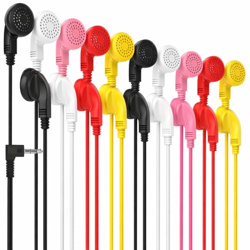 Maeline Wholesale Bulk Earphones with 3.5 mm Headphone Plug Compatible with iPhone, Android, MP...