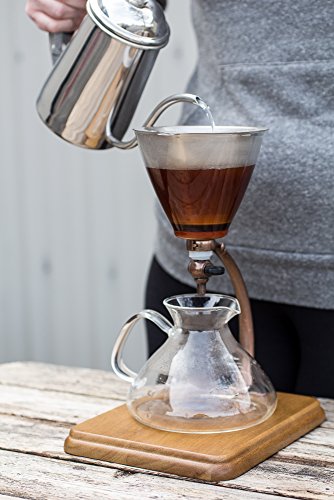 Yama Glass Silverton Brewer With Brown Base And Brass Accents #TOP6