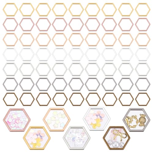 Anneaux de jonction hexagonaux 17mm : connecteurs de boucles d'oreilles et créoles à maillons