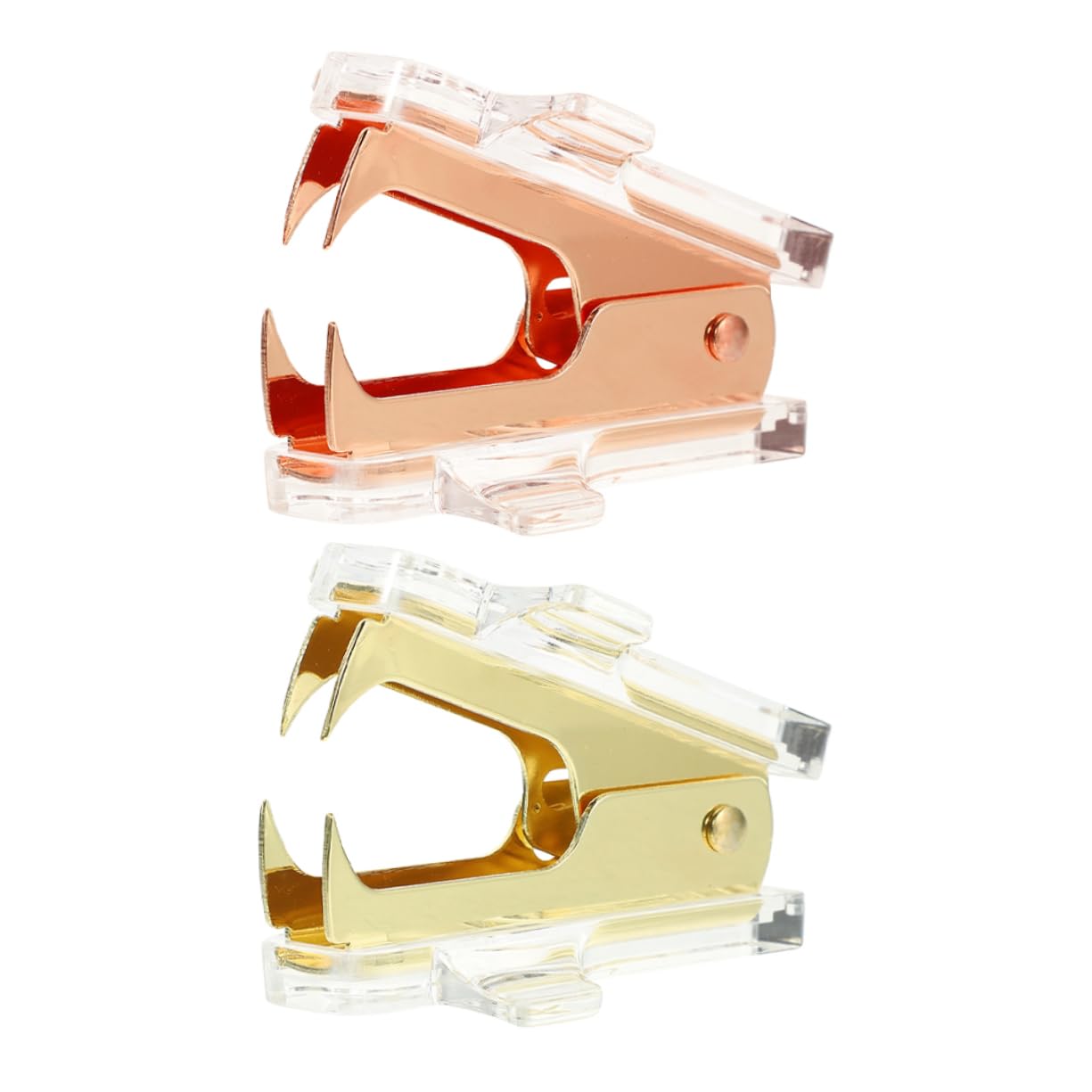 OSALADI 5 Set Aircraft Styling Unghia Ufficio Dispositivo Di Rimozione Della Cucitrice Strumenti Per La Rimozione Dei Punti Metallici Levapunti Portatile Acrilico 2 Pezzi * 5