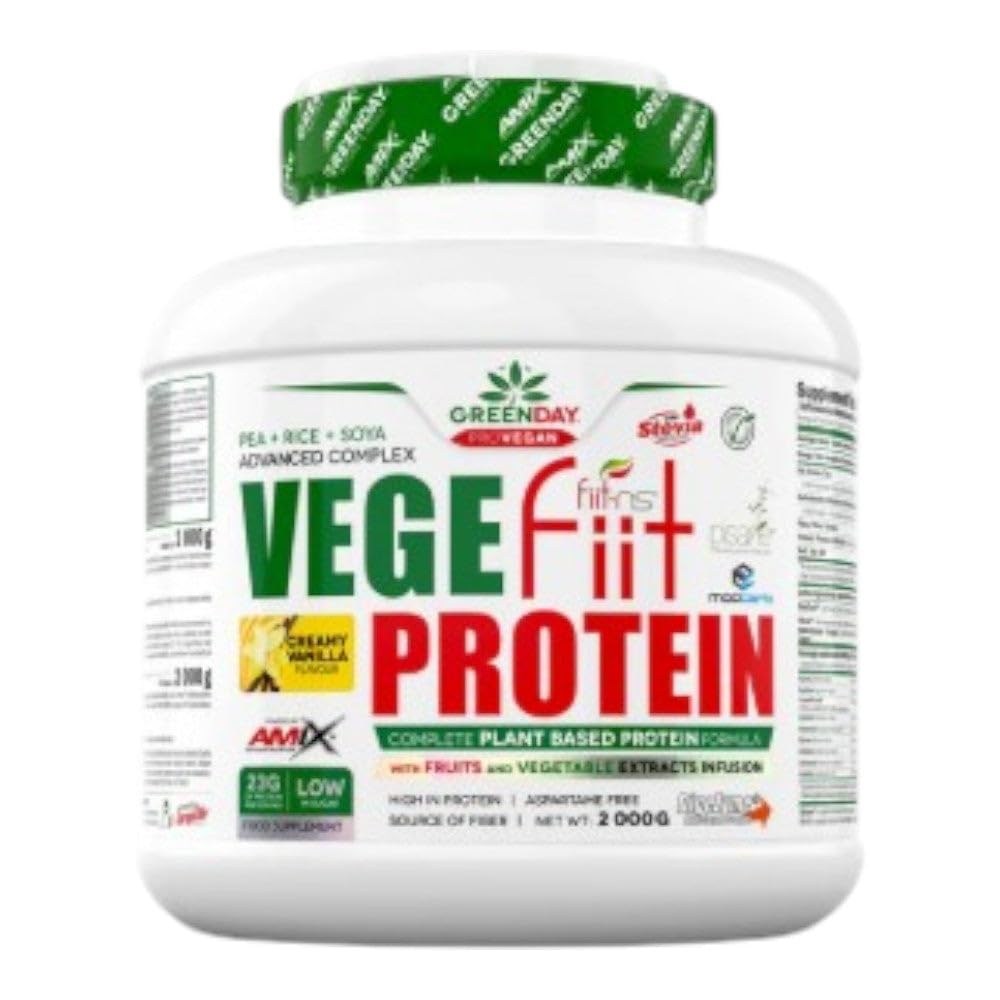 AMIX Greenday Vegefit Protein, Cacahuete-Choco-Caramelo - 2 kg