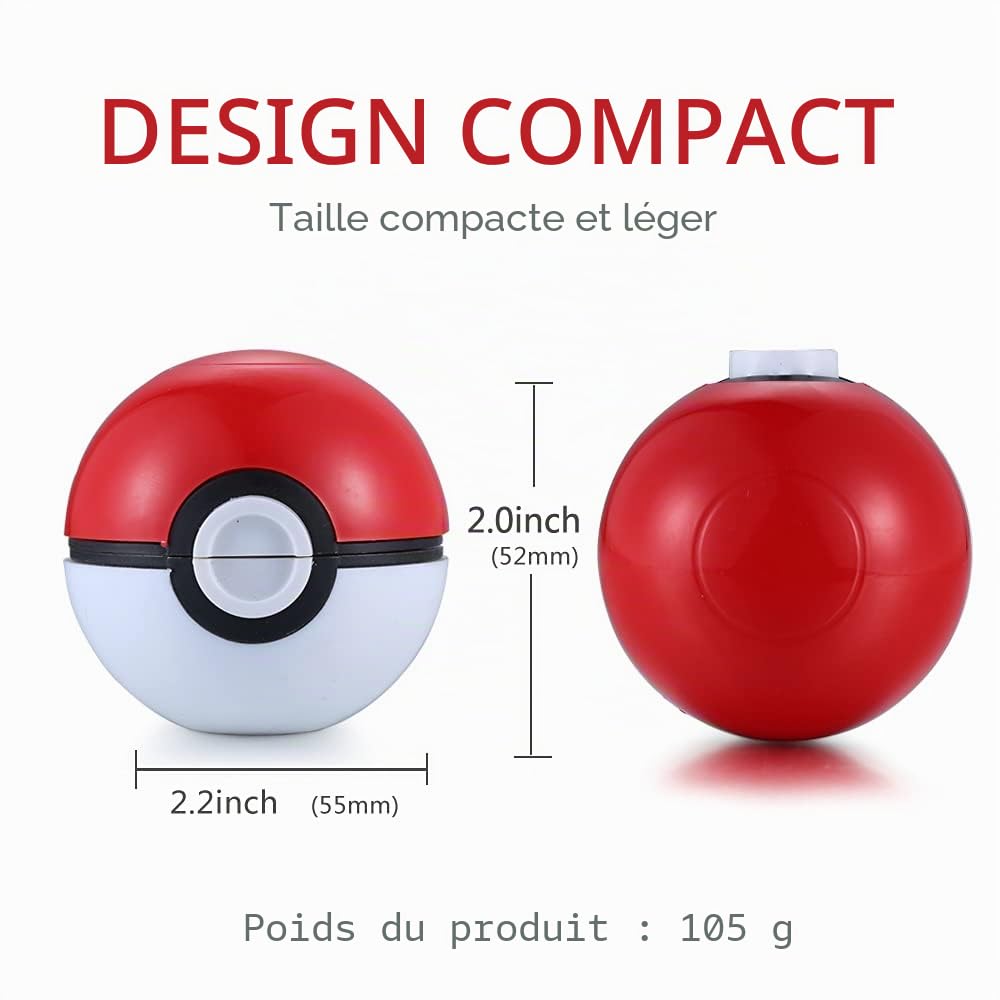 Poké Ball Moulin à épices en forme de Poké ball 3 pièces 5 cm…