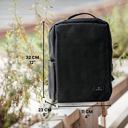 Nordace Siena II Mini Smart Backpack for Everyday Use with USB Charging Port, Water Resistant - Sleek Laptop Backpack for Daily Tasks, Work, and Casual Adventures (Black)2