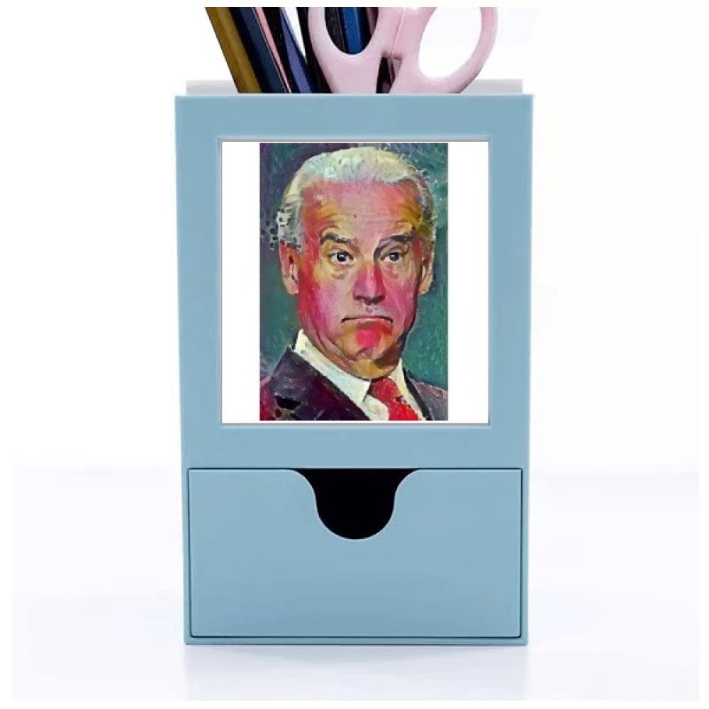 no/no American USA President Serious Doubt Desk Supplies Organizer Pen Holder Card