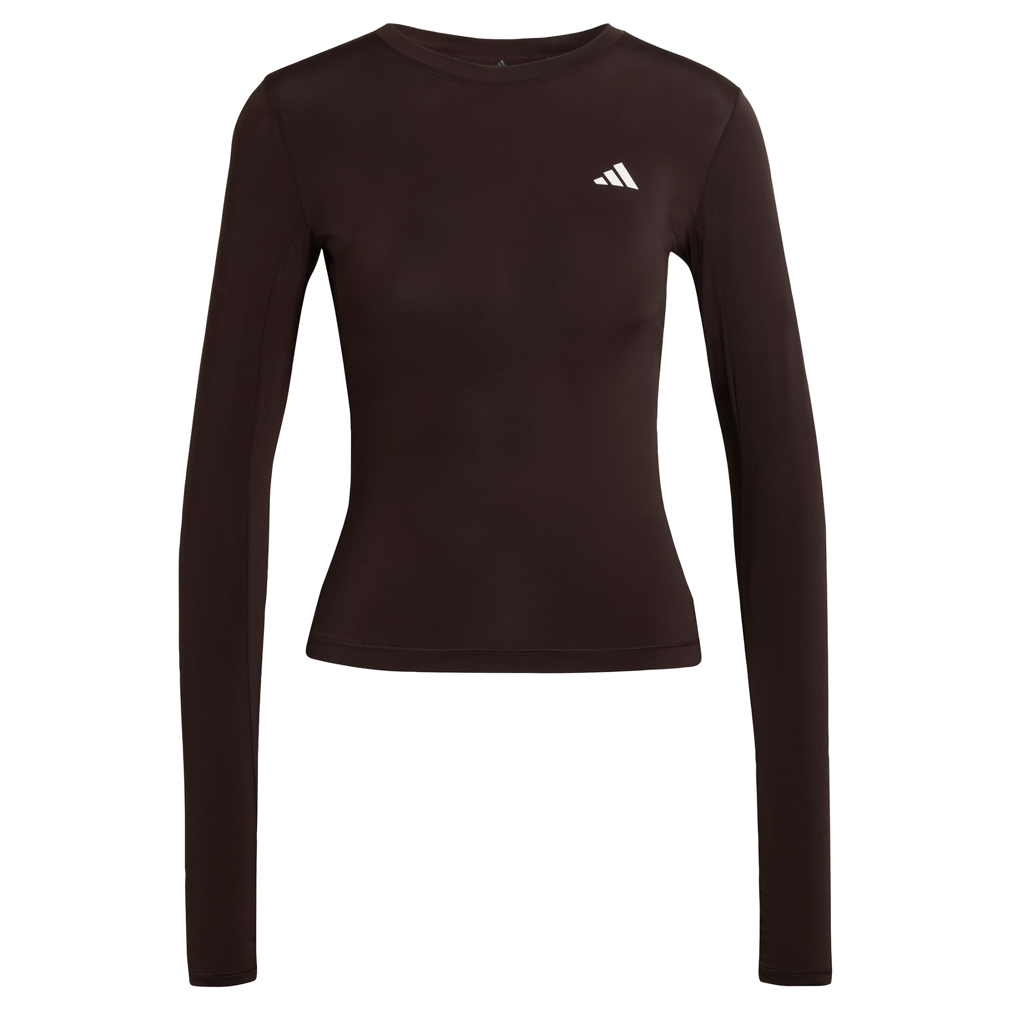 adidas Women's Power Essentials Workout Contour Long Sleeve, Aurora Coffee, XL
