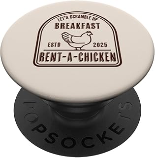Funny Rent-a-Chicken Egg Shortage Spoof Scramble Breakfast PopSockets Adhesive PopGrip