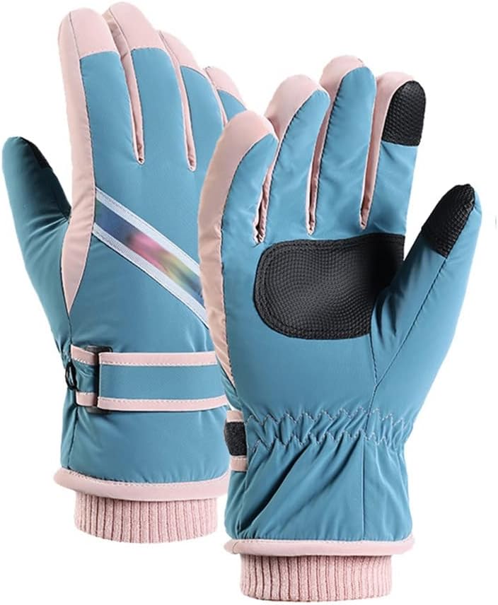 Ski Gloves Touch Screen Riding Finger Warming Adjustment Wrist Fleece