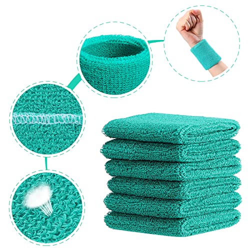 Image of Willbond Wrist Sweatbands, Sports Sweatbands for Competition, Sweat Absorbent, for Basketball, Tennis, Football, Running and Work (Pack of 6)
