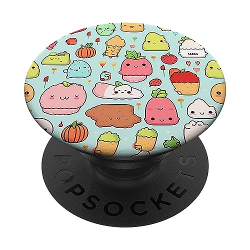 Kawaii Sweets PopSockets Swappable PopGrip, Black