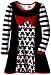 Disney Girls' Minnie Long Sleeve Printed Panne Dress