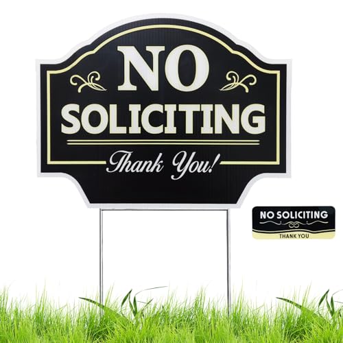 No Soliciting Sign for Front Door, 11.7