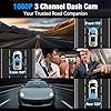 3 Channel 4K Dash Cam with 5GHz WiFi & APP Control, 4K/2.5K+1080P+1080P Front Inside and Rear, Triple Dash Camera with 64GB Card, G-Sensor, 24 Hours Parking Mode, Loop Recording, Night Vision #1