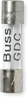 Bussmann GDC-1.6A 1.6 Amp Glass Time Delay, Low Breaking Capacity Cartridge 250V UL Recognized, 5-Pack