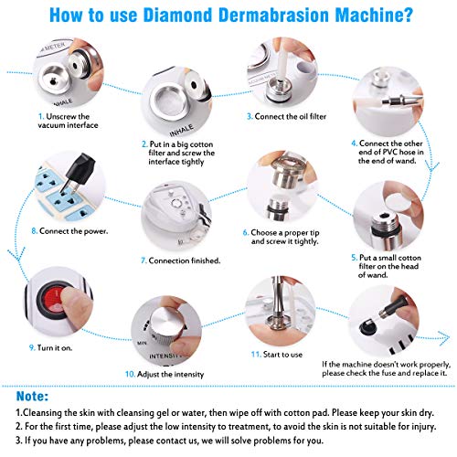 Diamond Dermabrasion Microdermabrasion Machine, Topdirect 65-68Cmhg Suction Power Facial Skin Care Salon Professional Equipment For Home Use #TOP1