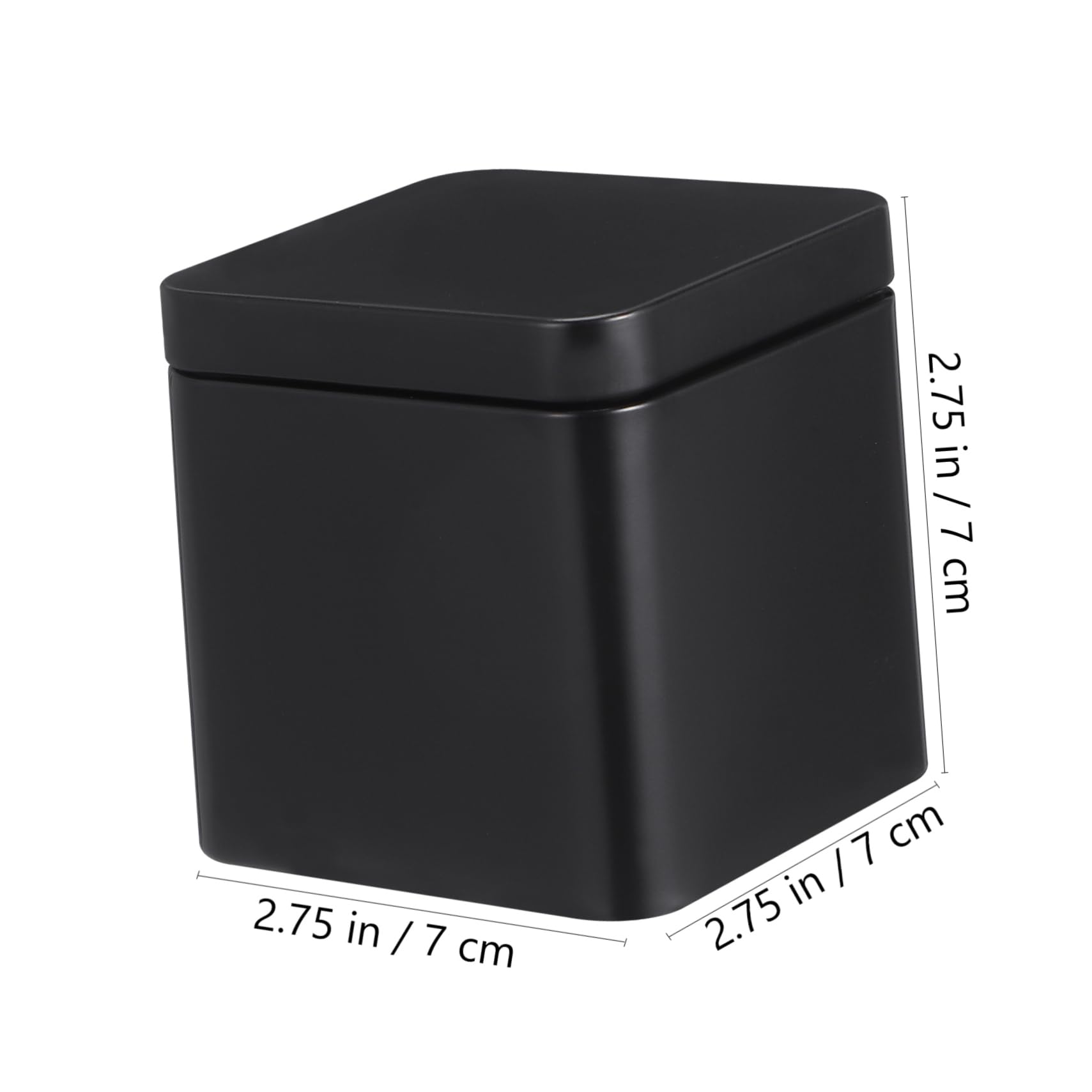 balacoo 10 Stück Tragbare Quadratische Teedosen aus Eisen Schwarze Aufbewahrungsbox für Losen Tee nicht Verformbar mit Schönem Design für Tee und Mondkuchen