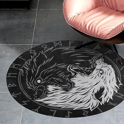Tapis loup de Fenrir avec impression 3D viking tapis de sol lavable en machine - 5