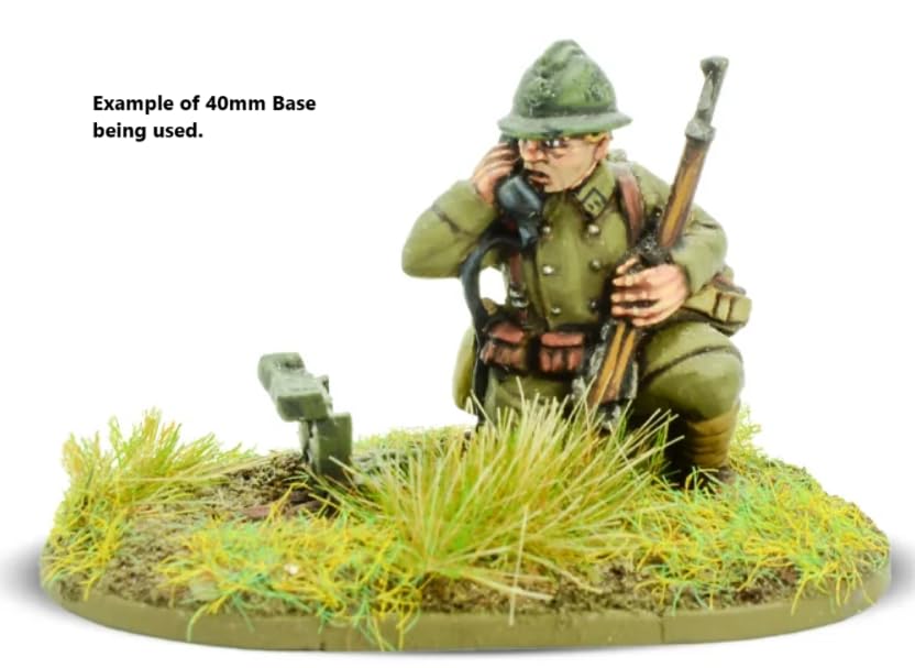 Warlord Games 32pcs 40mm Round Plastic Lipped Miniature Bases, Grey - Image 3