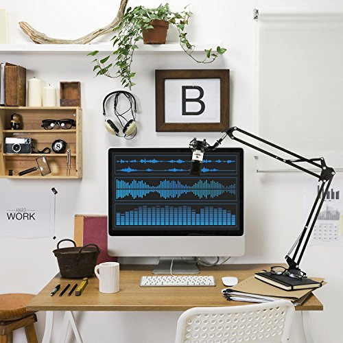 auna MIC-900WH Mikrofonset V3 Kondensatormikrofon + Mikrofonarm (USB-Mikrofon, weiß, Nierencharakteristik… – Bild 3