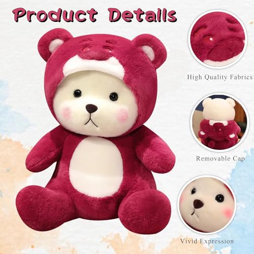 Image of Storescent Soft Toys for Kids - Stuffed Animal Plush Soft Toy for Boys & Girls | Strawberry Bear 35 CM