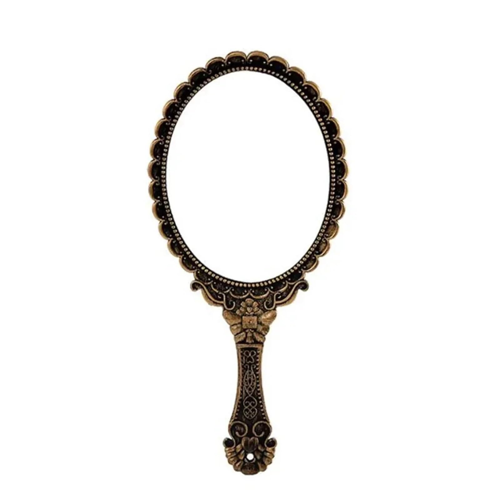 IULGFSC Handheld mirror， Vanity Vintage Carved Makeup Hand Handle Cosmetic