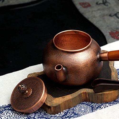 Funmaker Handmade Solid Copper Teapot With Side Handle - 20 Oz Luxury Gift (Type 2) #TOP3